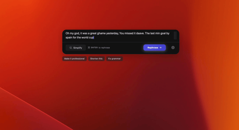 Rephrase App Demo